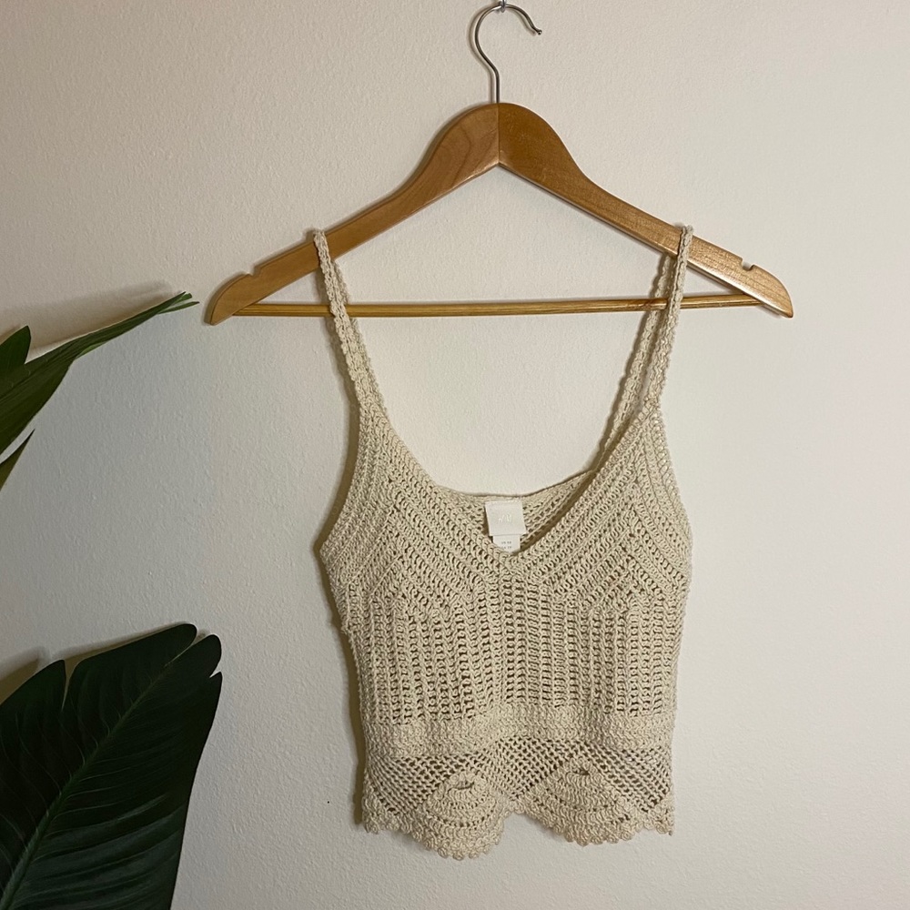 Crochet / macrame tank top H&M
